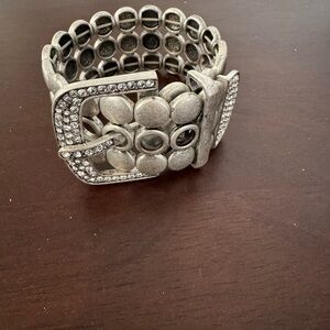 Premier Designs Silver “Buckle Up”Bracelet